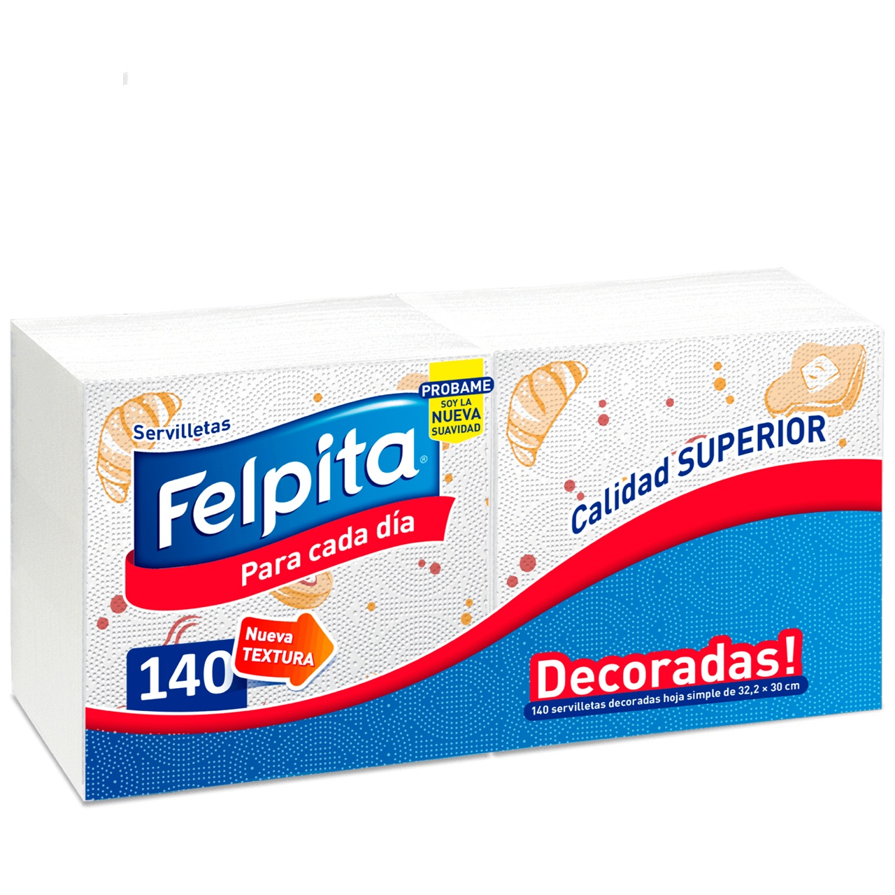Servilletas Felpita decorada x140